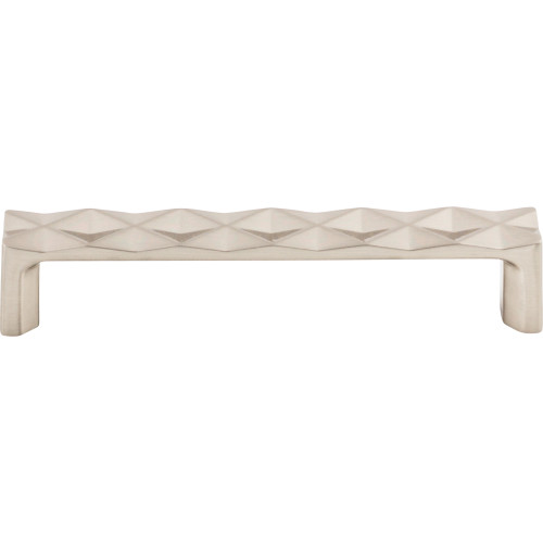 Top Knobs, Mercer, Quilted, 5 1/16" (128mm) Straight Pull, Brushed Satin Nickel