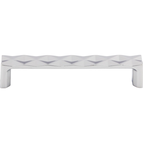 Top Knobs, Mercer, Quilted, 5 1/16" (128mm) Straight Pull, Polished Chrome