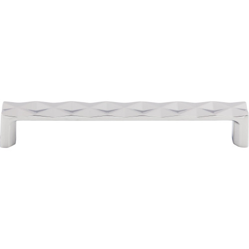 Top Knobs, Mercer, Quilted, 6 5/16" (160mm) Straight Pull, Polished Chrome