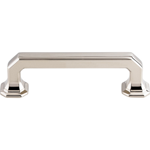 Top Knobs, Chareau, Emerald, 3 3/4" (96mm) Straight Pull, Polished Nickel