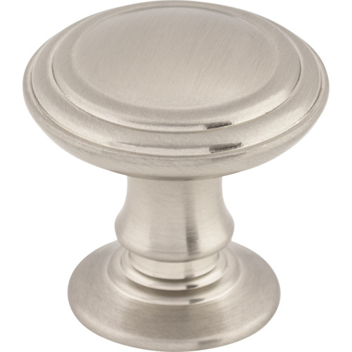 Top Knobs, Chareau, Reeded, 1 1/4" Round Knob, Brushed Satin Nickel