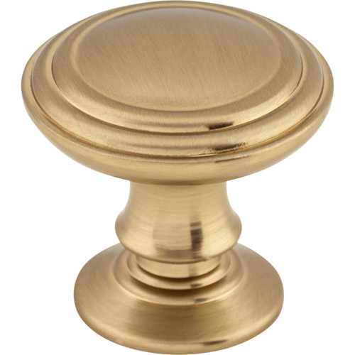 Top Knobs, Chareau, Reeded, 1 1/4" Round Knob, Honey Bronze