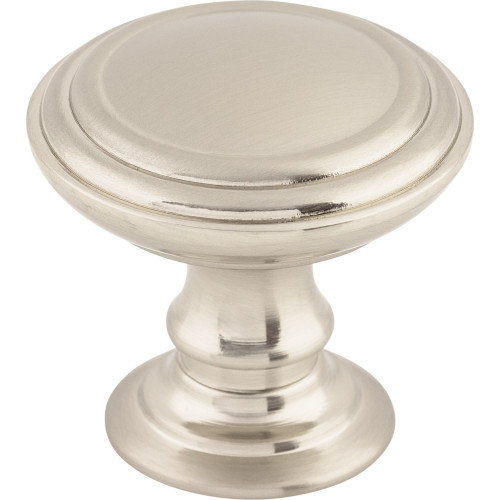 Top Knobs, Chareau, Reeded, 1 1/2" Round Knob, Brushed Satin Nickel