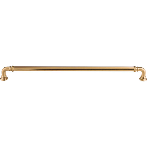 Top Knobs, Chareau, Reeded, 12" (305mm) Straight Pull, Honey Bronze