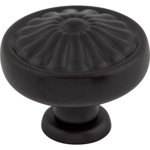 Top Knobs, Normandy, 1 1/4" Flower Knob, Patina Black