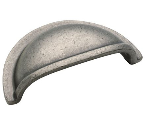 Amerock, Solid Brass Cup Pulls 3" Cup Pull, Weathered Nickel
