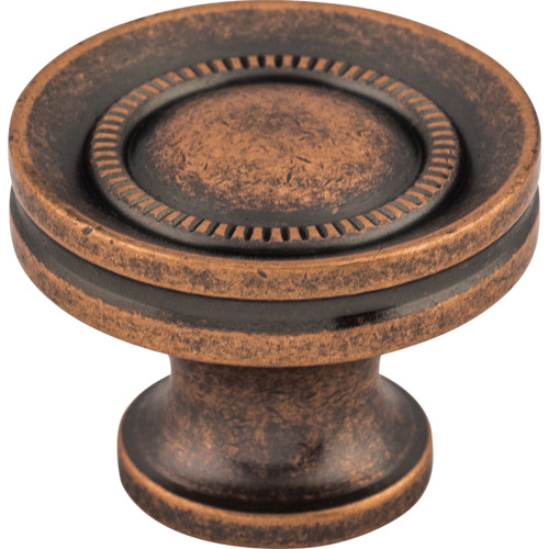 Top Knobs, Somerset, 1 1/4" Button Round Knob, Antique Copper