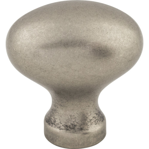 Top Knobs, Somerset, 1 1/4" Egg Oval Knob, Pewter Antique