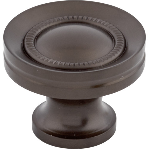 Top Knobs, Oil Rubbed Bronze, 1 1/4" Button Round Knob, Oil Rubbed Bronze