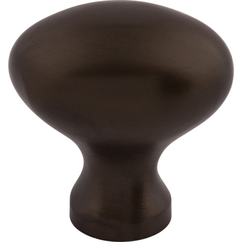 Top Knobs, Oil Rubbed Bronze, 1 1/4" Egg Oval Knob, Oil Rubbed Bronze