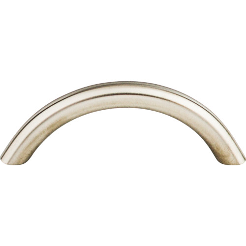 Top Knobs, Stainless Steel, 3" Solid Bowed Pull, Stainless Steel
