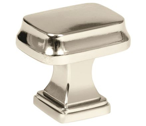 Amerock, Revitalize, 1 1/4" Length Rectangle Knob, Polished Nickel