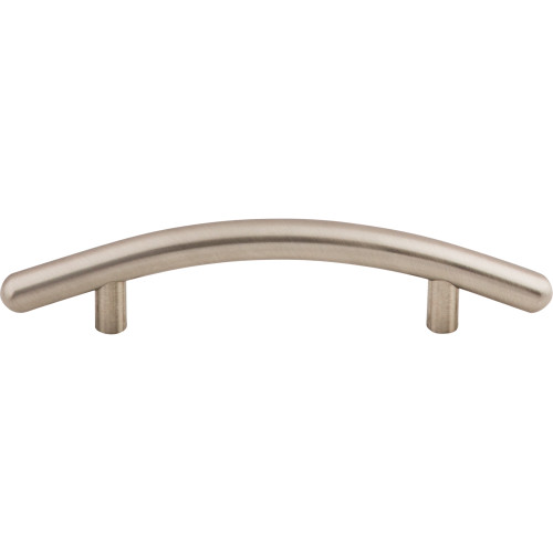 Top Knobs, Nouveau, Curved Bar, 3 3/4" (96mm) Curved Pull, Brushed Satin Nickel