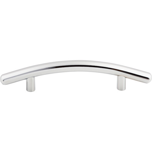Top Knobs, Nouveau, Curved Bar, 3 3/4" (96mm) Curved Pull, Polished Chrome