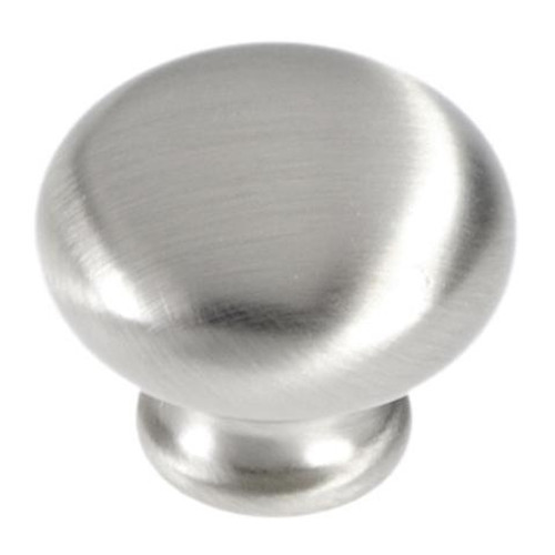 Belwith Hickory, Cottage, 1 1/8" Round Knob, Satin Nickel