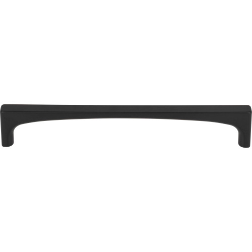 Top Knobs, Grace, Riverside, 6 5/16" (160mm) Square End Pull, Flat Black