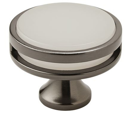 Amerock, Oberon, 1 3/4" (44mm) Round Knob, Gunmetal / Frost