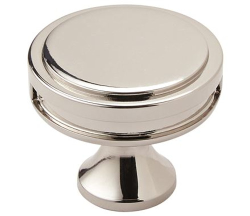 Amerock, Oberon, 1 3/8" (35mm) Round Knob, Polished Nickel