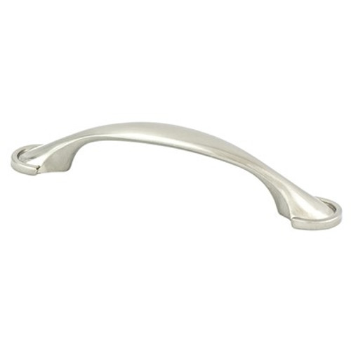 Berenson, Hillcrest, 3 3/4" (96mm) Curved Pull, Brushed Nickel