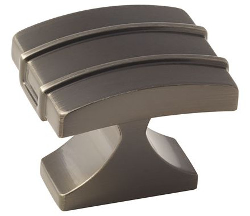 Amerock, Davenport, 1 1/2" Square Knob, Gunmetal