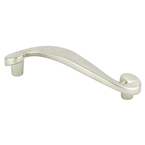 Berenson, Sonata, 3 3/4" (96mm) Curved Pull, Brushed Nickel