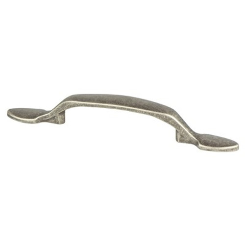 Berenson, Traditional Advantage Two, 3" Spade End Curved Pull, Weathered Nickel