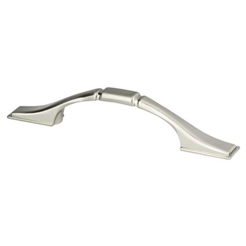 Berenson, Traditional Advantage One, 3" Square End Curved Pull, Brushed Nickel