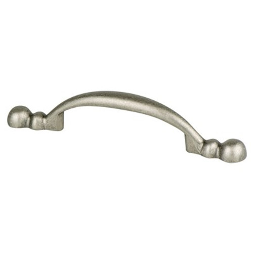 Berenson, Traditional Advantage Four, 3" Round End Curved Pull, Weathered Nickel