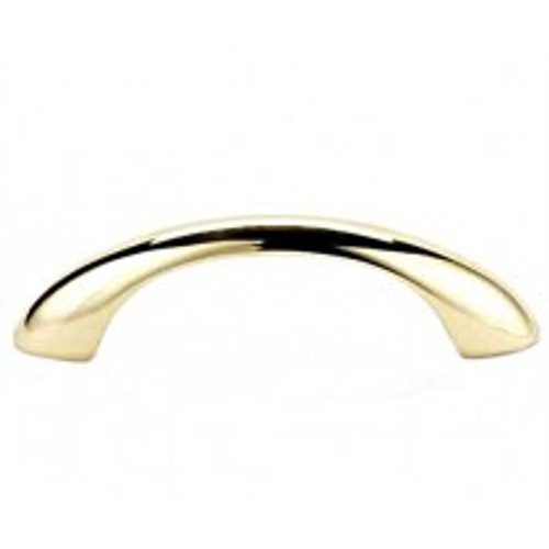Alno, C855 Series, 3" Curved Pull, Polished Brass