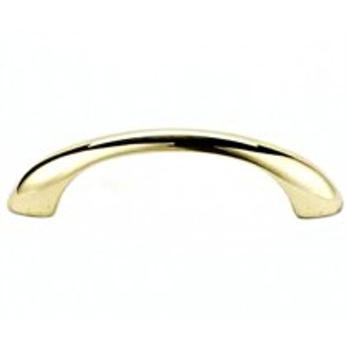 Alno, C855 Series, 3 1/2" Curved Pull, Polished Brass