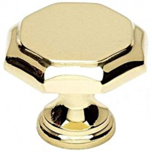 Alno, Contemporary Knobs, 1 3/8" Round Knob, Polished Brass