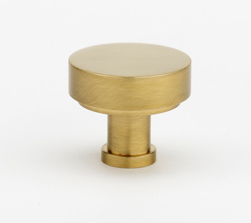 Alno, Moderne, 1 3/8" Round Knob, Satin Brass