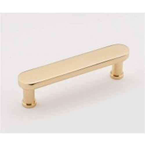 Alno, Moderne, 4" Bar Pull, Polished Brass