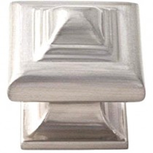 Alno, Geometric, 1 1/4" Square Knob, Satin Nickel