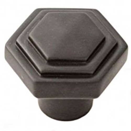 Alno, Geometric, 1 1/4" Octagon Knob, Bronze