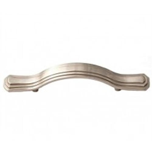 Alno, Geometric, 3" Round End Curved Pull, Satin Nickel