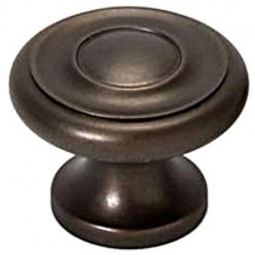 Alno, Knobs, 1 1/4" Round Rim design Knob, Chocolate Bronze