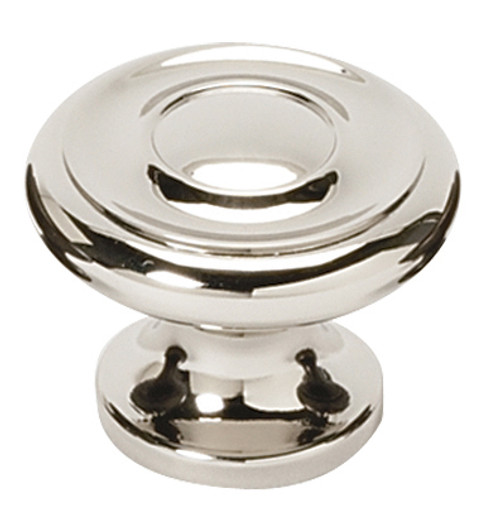 Alno, Knobs, 1 1/4" Round Rim design Knob, Polished Nickel
