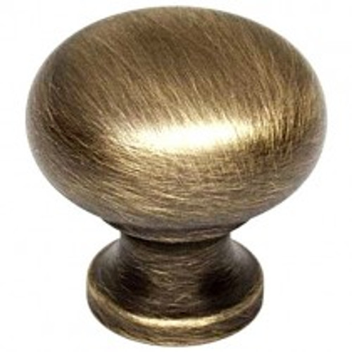 Alno, Knobs, 7/8" Round Mushroom Knob, Antique English Matte