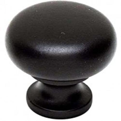 Alno, Knobs, 1 1/4" Round Mushroom Knob, Matte Black