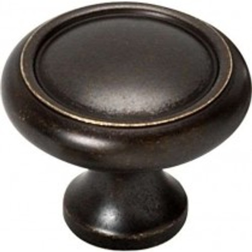 Alno, Knobs, 1 1/4" Round Ringed Knob, Barcelona