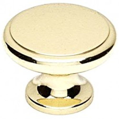 Alno, Knobs, 1 1/4" Ringed Knob, Polished Brass