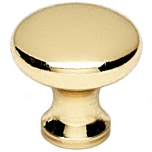 Alno, Knobs, 3/4" Tall Mushroom Knob, Polished Brass