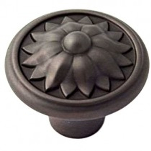 Alno, Fiore, 1 1/4" Round Knob, Bronze