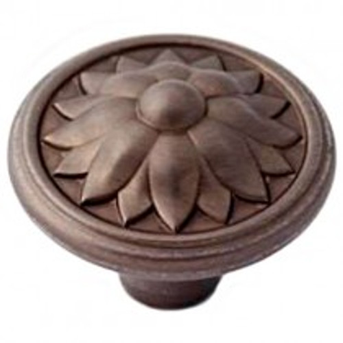 Alno, Fiore, 1 1/2" Round Knob, Chocolate Bronze