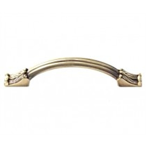 Alno, Fiore, 3 1/2" Curved Pull, Polished Antique