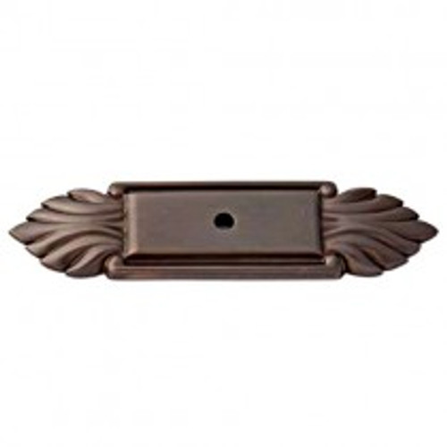 Alno, Fiore, 4" Rectangle Knob Backplate, Chocolate Bronze