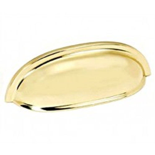 Alno, Pulls, 3" Center, 3 3/4" Length Cup Pull, Polished Brass
