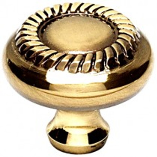 Alno, Rope, 1" Round Rope Detail Knob, Polished Antique