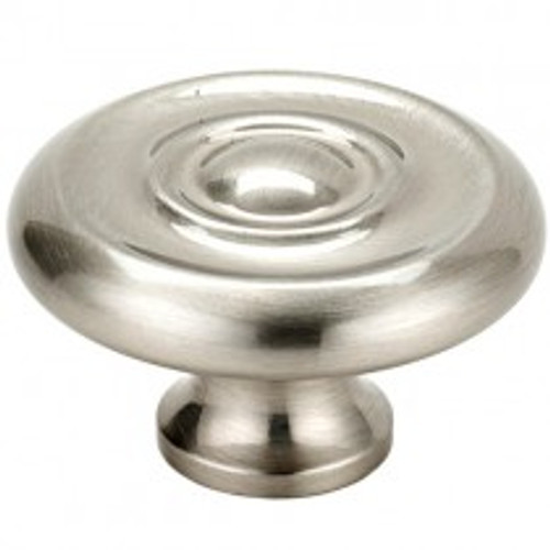 Alno, Rope, 1 1/4" Round Rim Design Knob, Satin Nickel